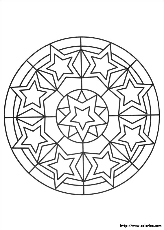 ぬりえページ: 星曼荼羅 (マンダラ) #117964 - 無料の印刷可能なぬりえページ
