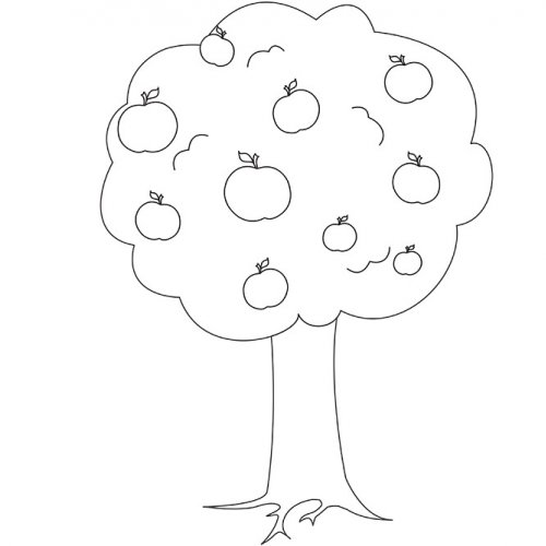 ぬりえページ: りんごの木 (自然と季節) #163452 - 無料の印刷可能なぬりえページ