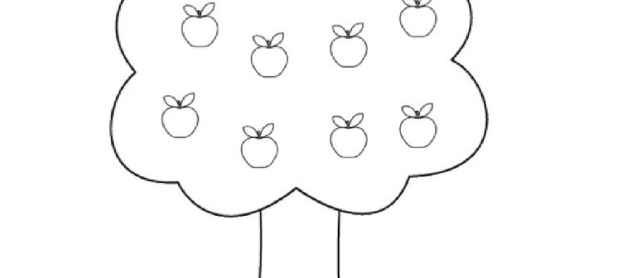 ぬりえページ: りんごの木 (自然と季節) #163755 - 無料の印刷可能なぬりえページ