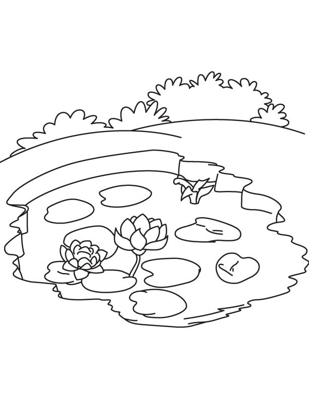 ぬりえページ: 湖 (自然と季節) #166098 - 無料の印刷可能なぬりえページ