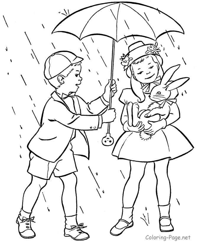 ぬりえページ: 雨 (自然と季節) #158264 - 無料の印刷可能なぬりえページ