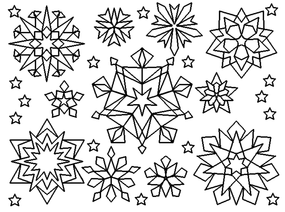 ぬりえページ: 雪の結晶 (自然と季節) #160464 - 無料の印刷可能なぬりえページ