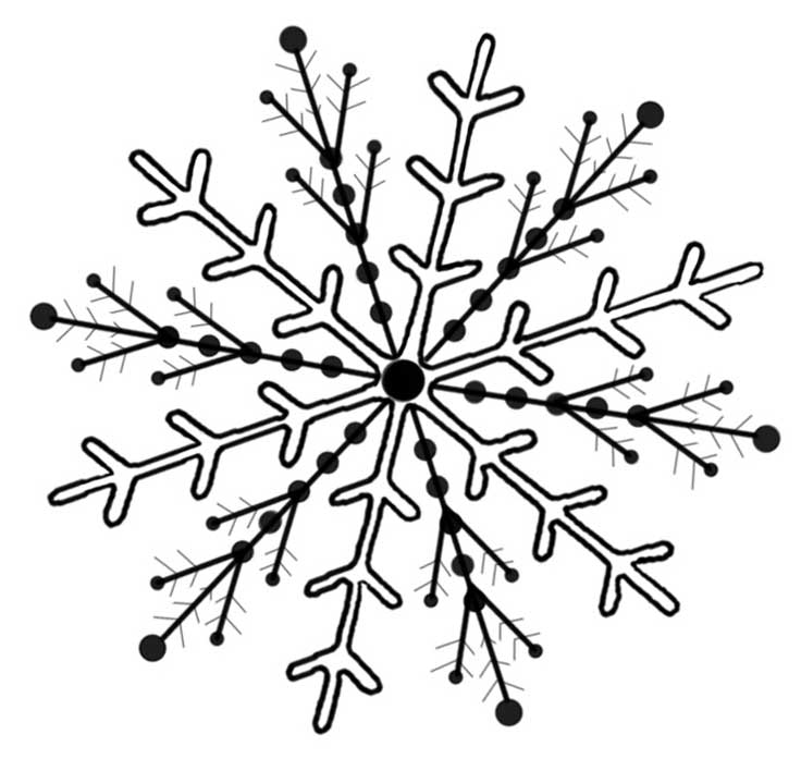 ぬりえページ: 雪の結晶 (自然と季節) #160596 - 無料の印刷可能なぬりえページ