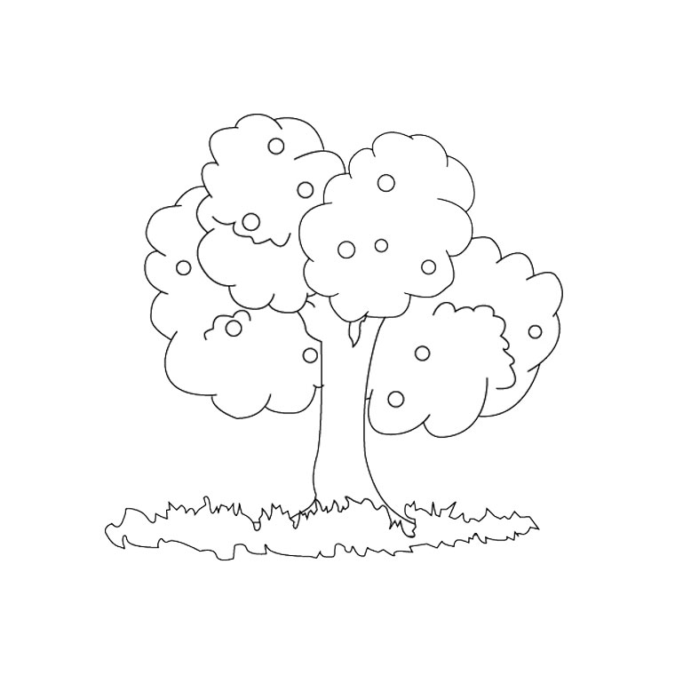 ぬりえページ: リンゴの木 (自然) #163576 - 無料の印刷可能なぬりえページ