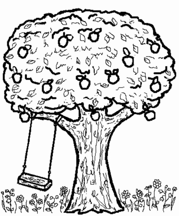 ぬりえページ: リンゴの木 (自然) #163741 - 無料の印刷可能なぬりえページ