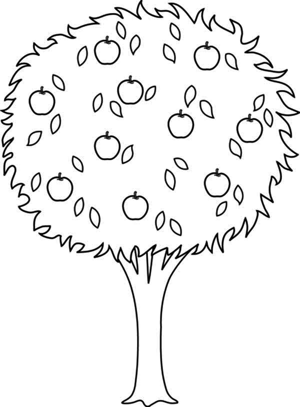 ぬりえページ: リンゴの木 (自然) #163744 - 無料の印刷可能なぬりえページ