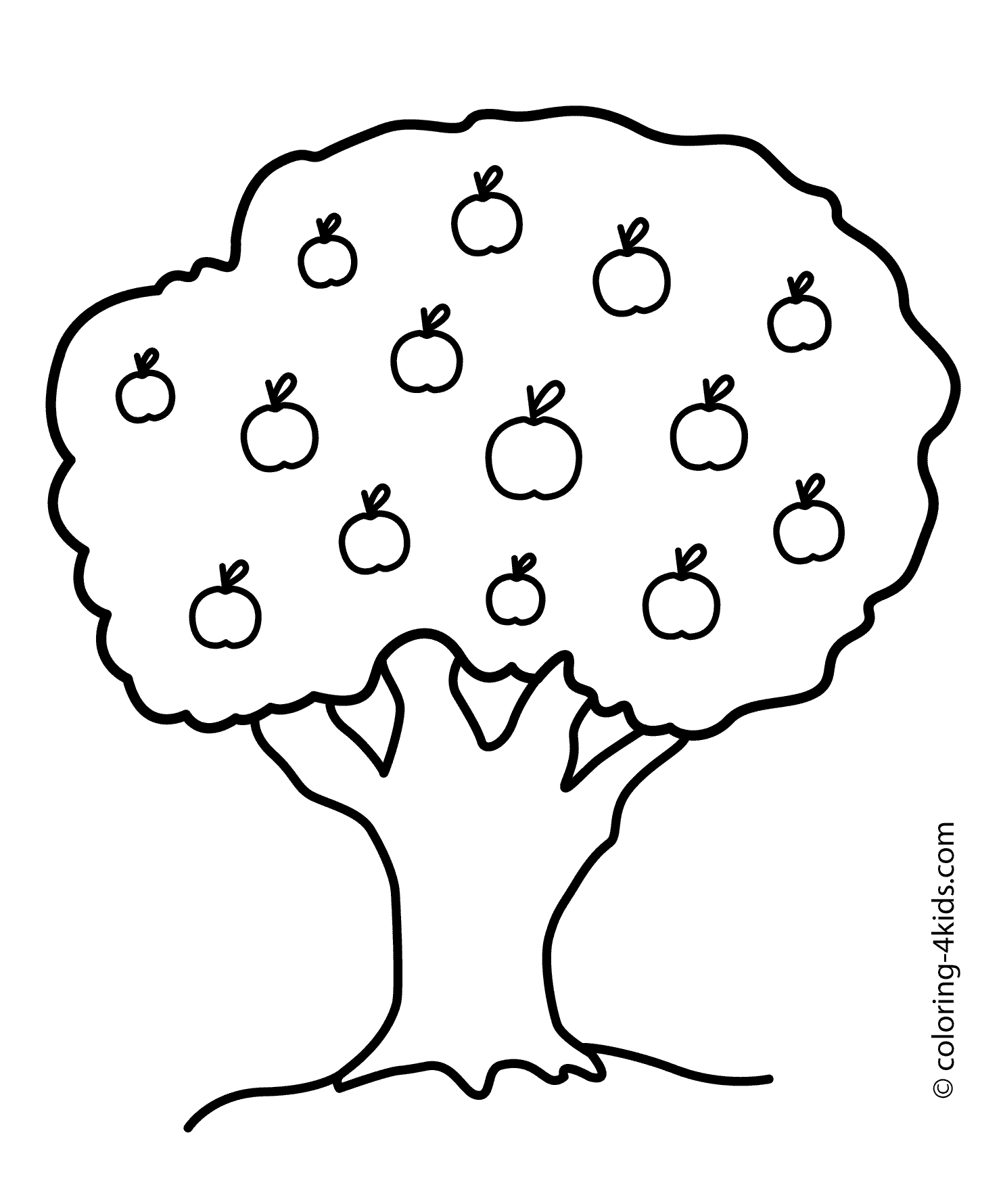 ぬりえページ: リンゴの木 (自然) #163759 - 無料の印刷可能なぬりえページ