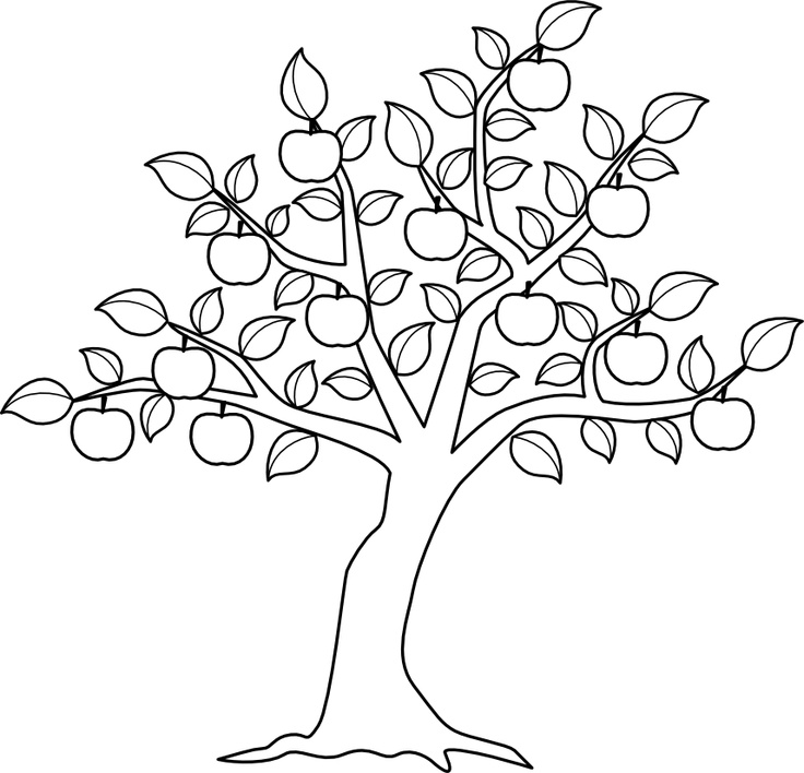 ぬりえページ: リンゴの木 (自然) #163762 - 無料の印刷可能なぬりえページ