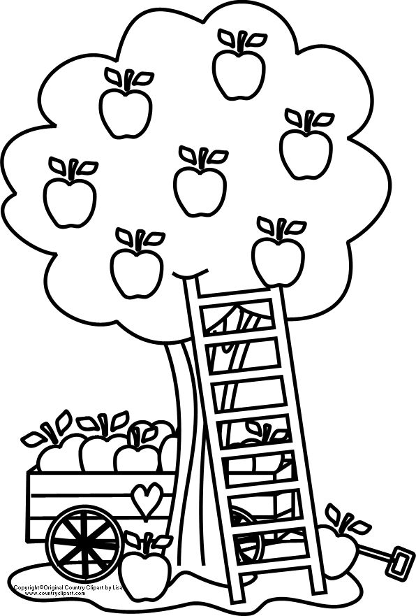 ぬりえページ: リンゴの木 (自然) #163782 - 無料の印刷可能なぬりえページ