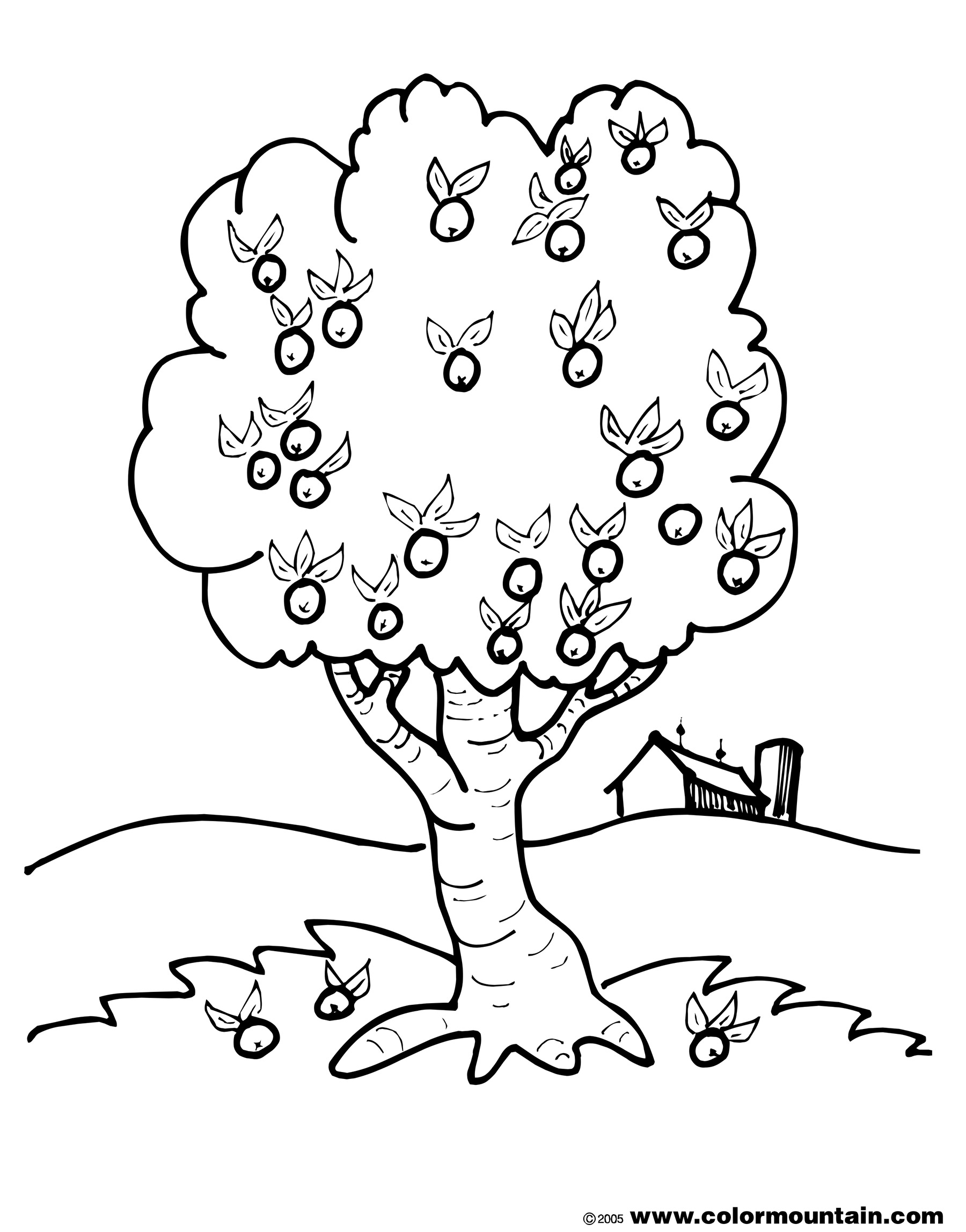 ぬりえページ: リンゴの木 (自然) #163788 - 無料の印刷可能なぬりえページ
