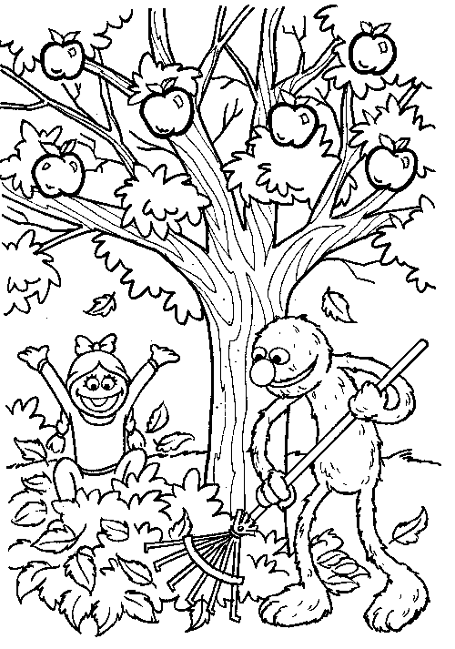 ぬりえページ: リンゴの木 (自然) #163790 - 無料の印刷可能なぬりえページ