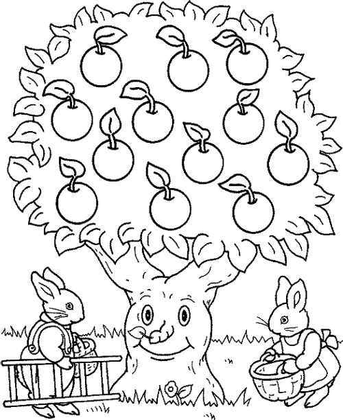 ぬりえページ: リンゴの木 (自然) #163797 - 無料の印刷可能なぬりえページ