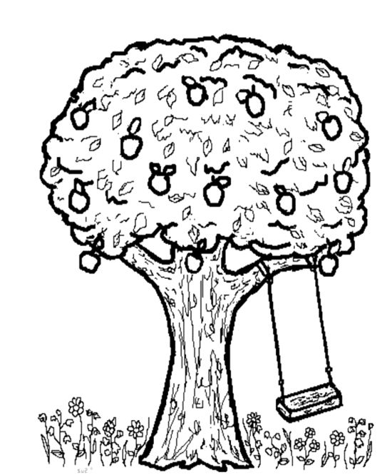 ぬりえページ: リンゴの木 (自然) #163803 - 無料の印刷可能なぬりえページ