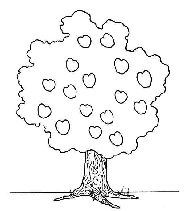 ぬりえページ: リンゴの木 (自然) #163805 - 無料の印刷可能なぬりえページ