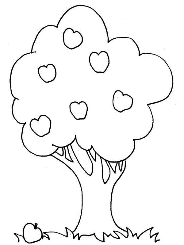 ぬりえページ: リンゴの木 (自然) #163811 - 無料の印刷可能なぬりえページ