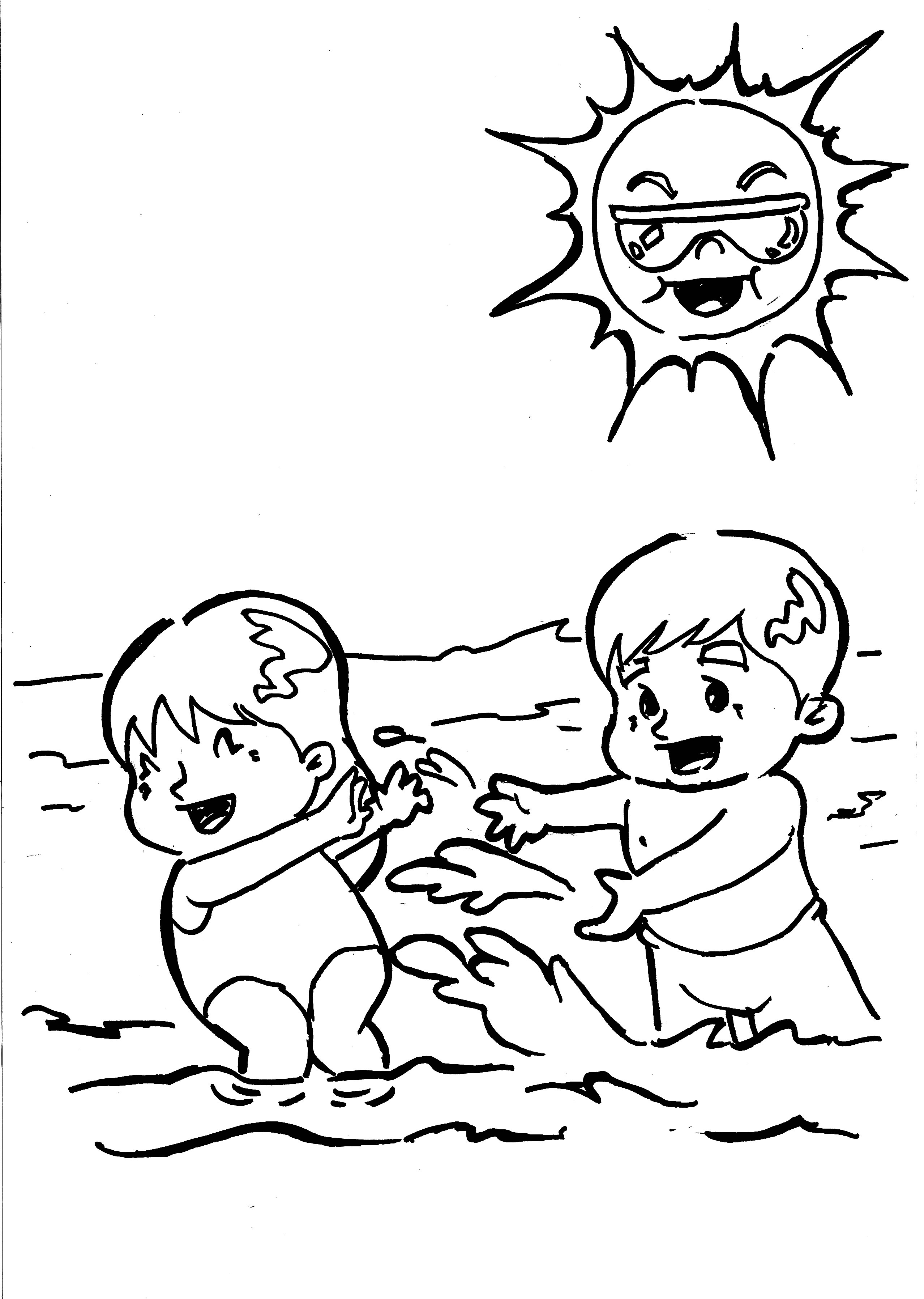 ぬりえページ: ビーチ (自然) #159037 - 無料の印刷可能なぬりえページ