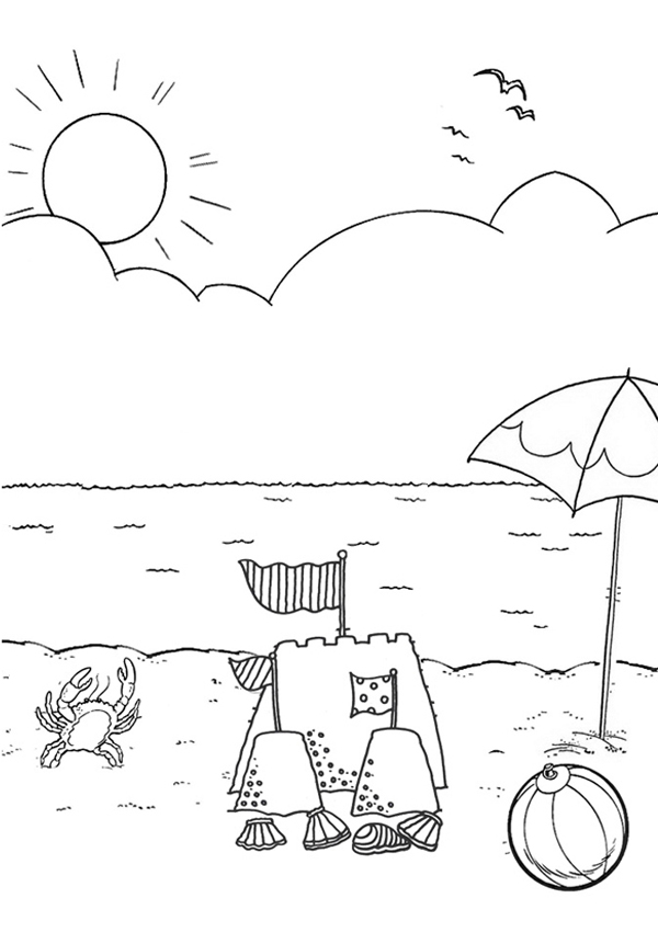 ぬりえページ: ビーチ (自然) #159061 - 無料の印刷可能なぬりえページ