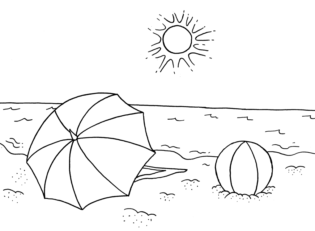 ぬりえページ: ビーチ (自然) #159171 - 無料の印刷可能なぬりえページ