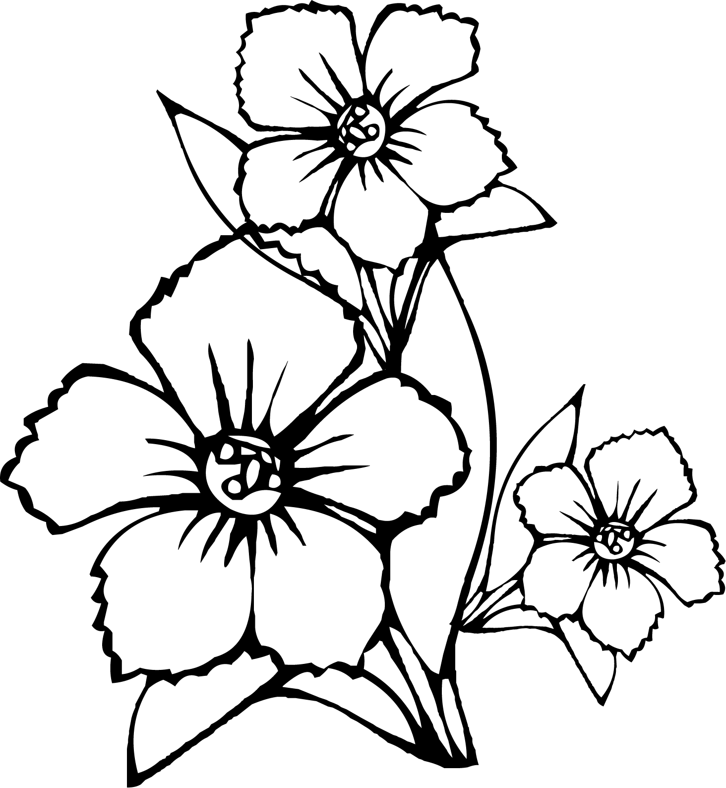 ぬりえページ: 花束 (自然) #161003 - 無料の印刷可能なぬりえページ