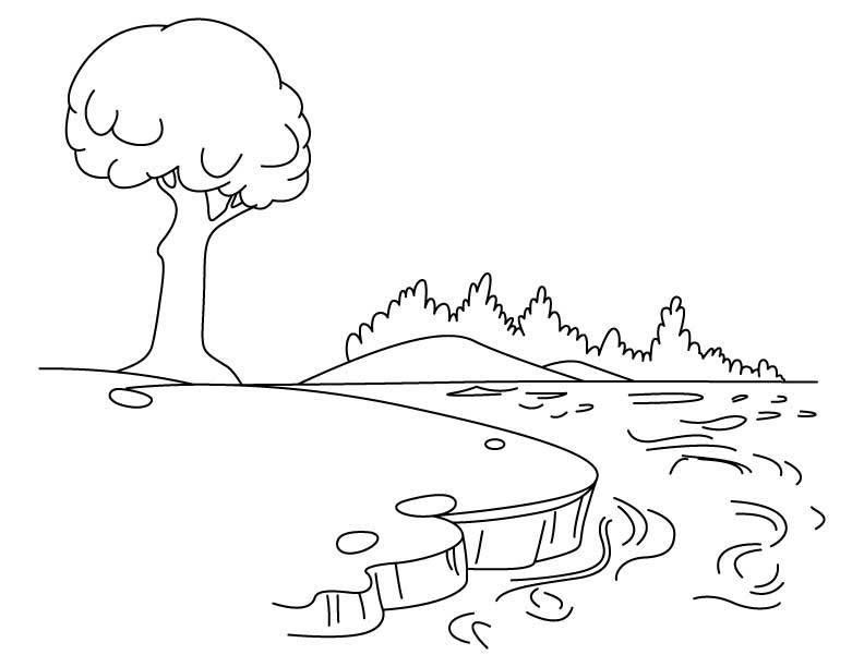 ぬりえページ: 湖 (自然) #166065 - 無料の印刷可能なぬりえページ