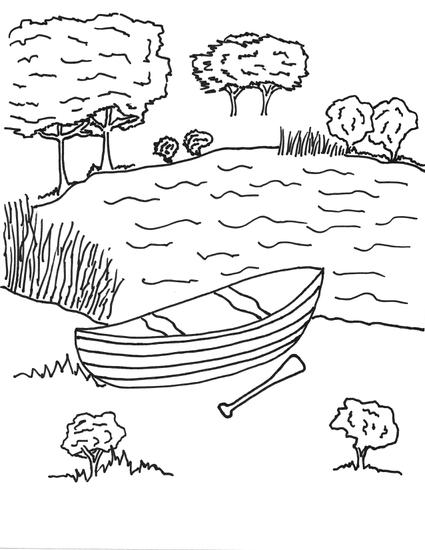 ぬりえページ: 湖 (自然) #166069 - 無料の印刷可能なぬりえページ