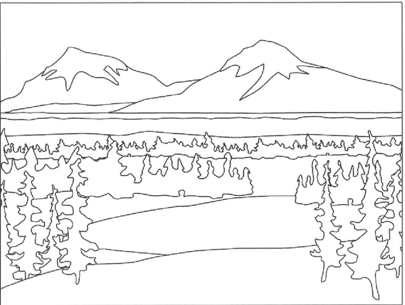 ぬりえページ: 湖 (自然) #166211 - 無料の印刷可能なぬりえページ