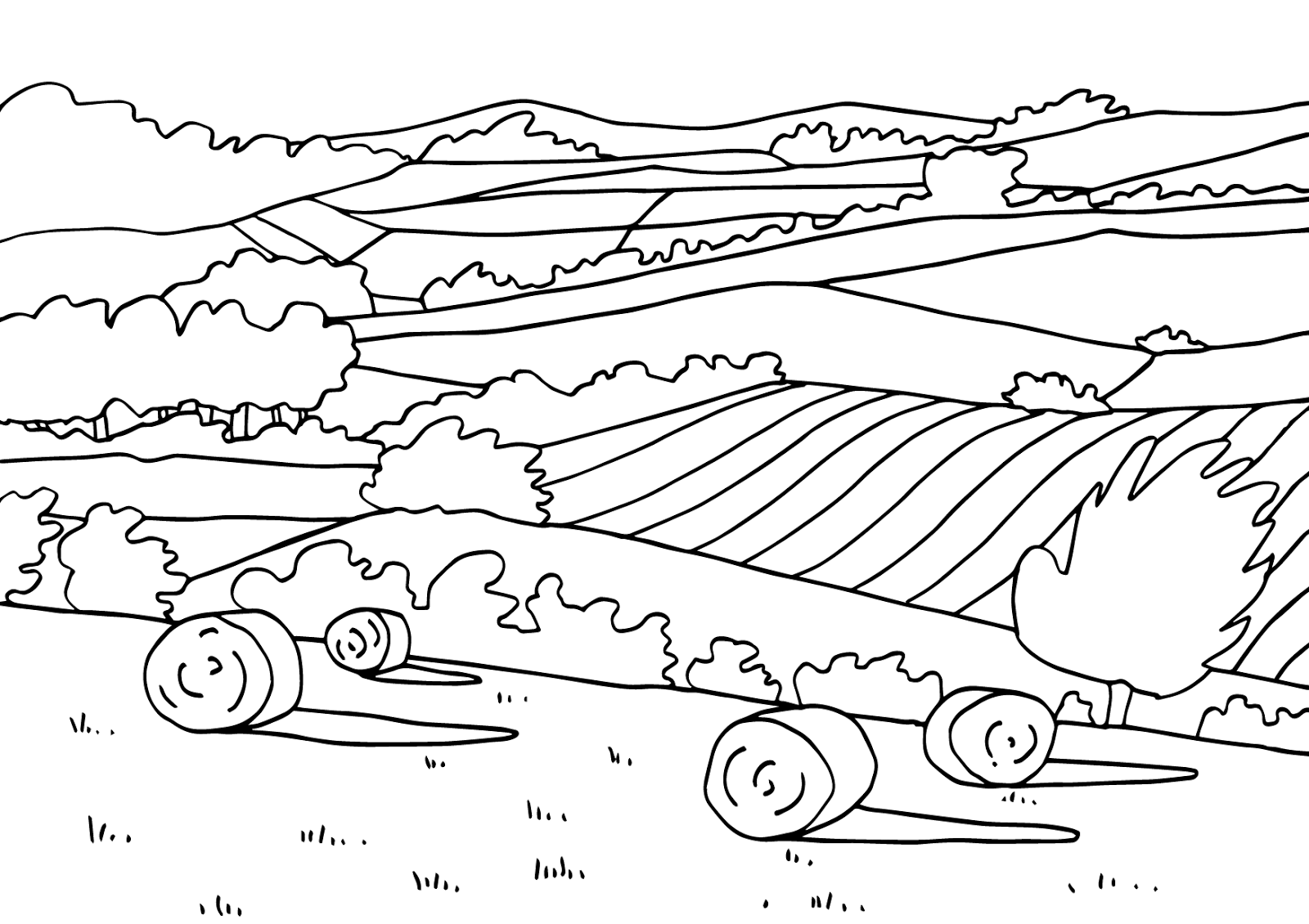 ぬりえページ: 田舎 (自然) #165777 - 無料の印刷可能なぬりえページ