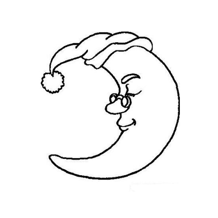 ぬりえページ: 月 (自然) #155568 - 無料の印刷可能なぬりえページ