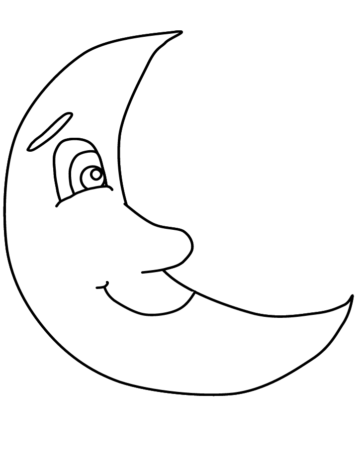 ぬりえページ: 月 (自然) #155572 - 無料の印刷可能なぬりえページ