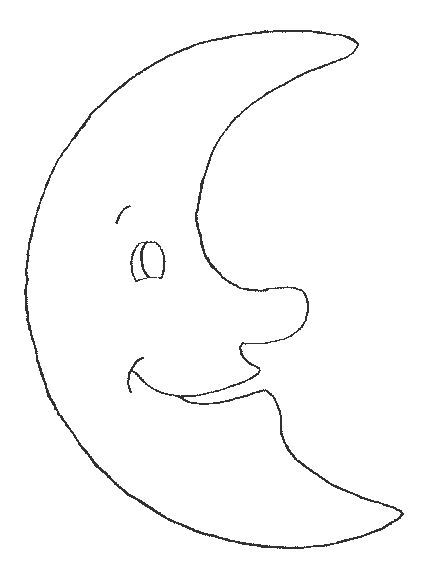 ぬりえページ: 月 (自然) #155580 - 無料の印刷可能なぬりえページ