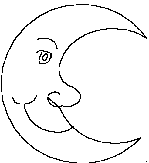 ぬりえページ: 月 (自然) #155581 - 無料の印刷可能なぬりえページ