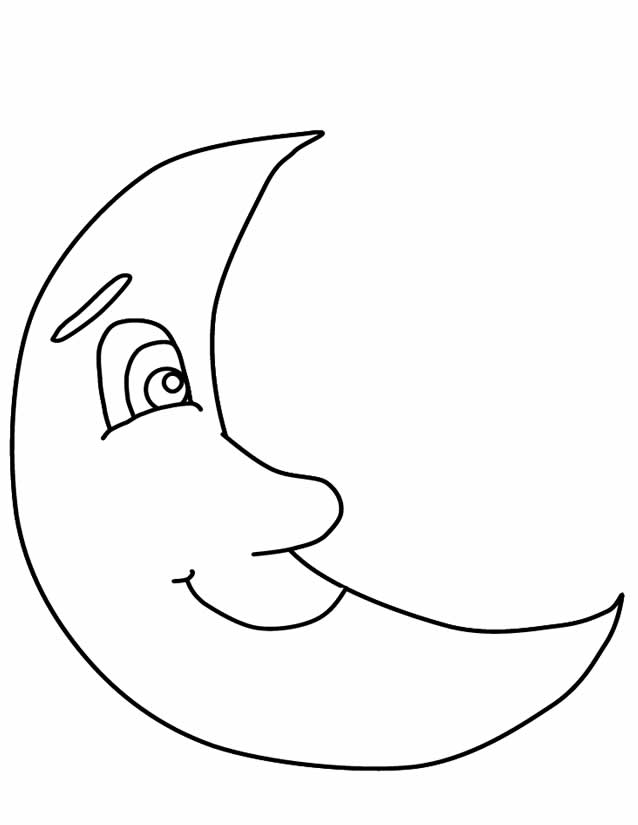 ぬりえページ: 月 (自然) #155591 - 無料の印刷可能なぬりえページ