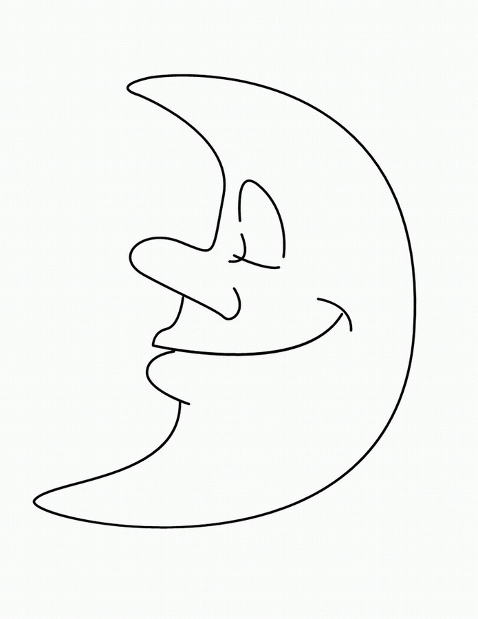 ぬりえページ: 月 (自然) #155594 - 無料の印刷可能なぬりえページ