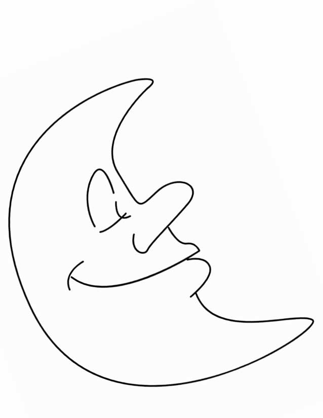 ぬりえページ: 月 (自然) #155601 - 無料の印刷可能なぬりえページ