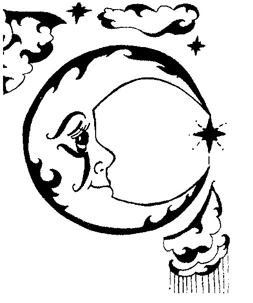ぬりえページ: 月 (自然) #155602 - 無料の印刷可能なぬりえページ