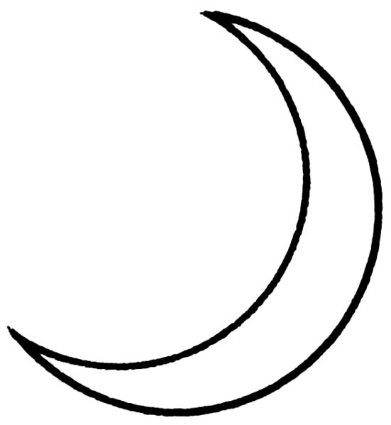 ぬりえページ: 月 (自然) #155613 - 無料の印刷可能なぬりえページ