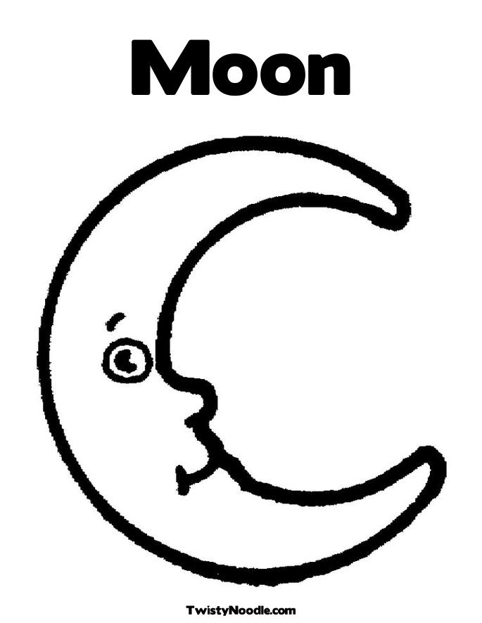 ぬりえページ: 月 (自然) #155621 - 無料の印刷可能なぬりえページ