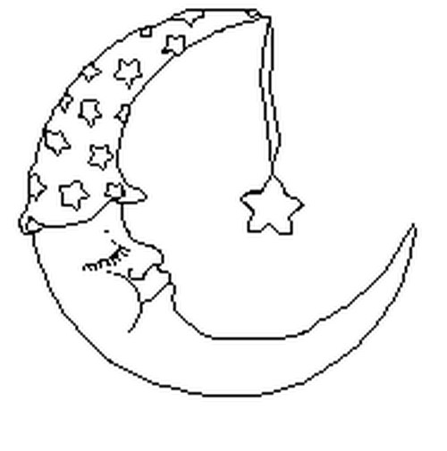 ぬりえページ: 月 (自然) #155624 - 無料の印刷可能なぬりえページ