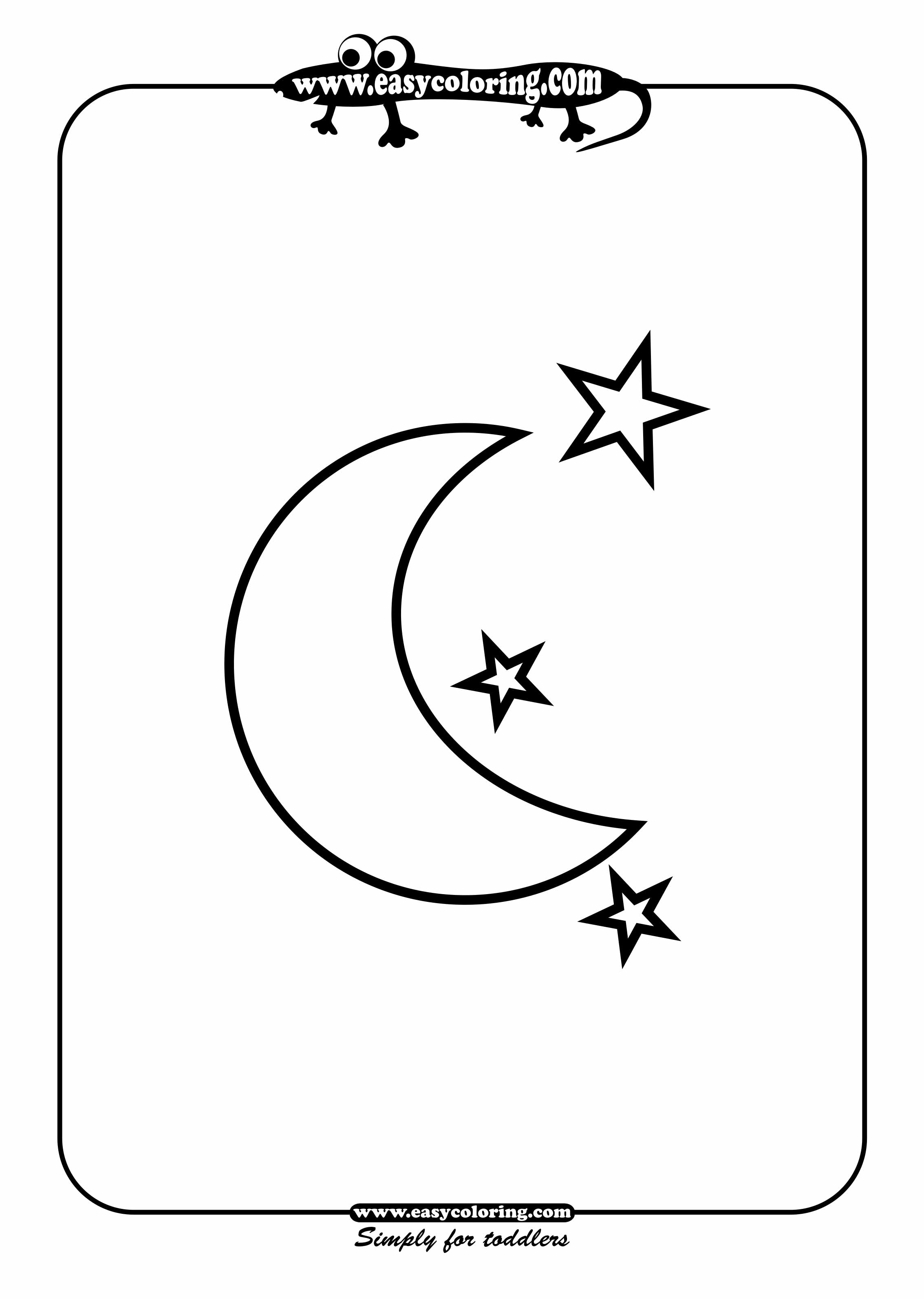 ぬりえページ: 月 (自然) #155759 - 無料の印刷可能なぬりえページ