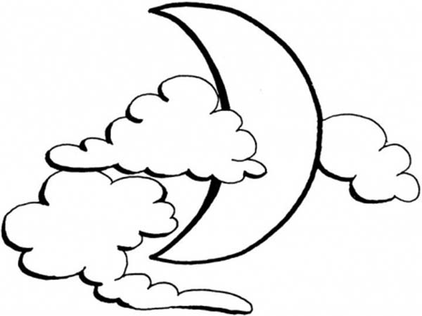 ぬりえページ: 月 (自然) #155801 - 無料の印刷可能なぬりえページ