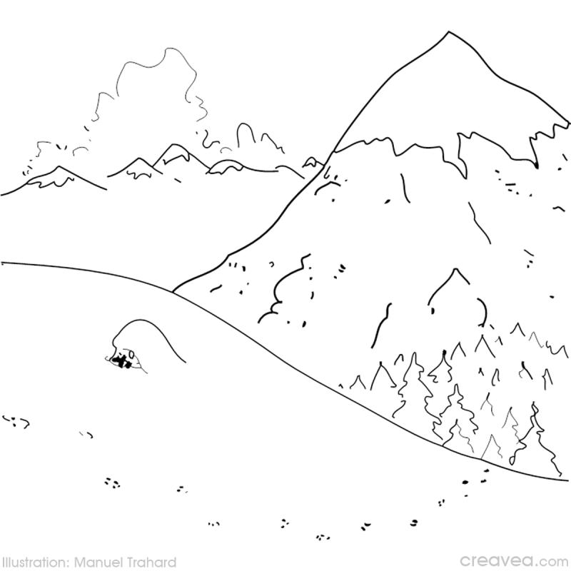 ぬりえページ: 山 (自然) #156479 - 無料の印刷可能なぬりえページ