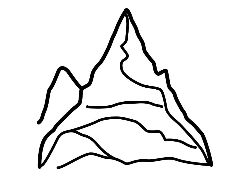 ぬりえページ: 山 (自然) #156481 - 無料の印刷可能なぬりえページ