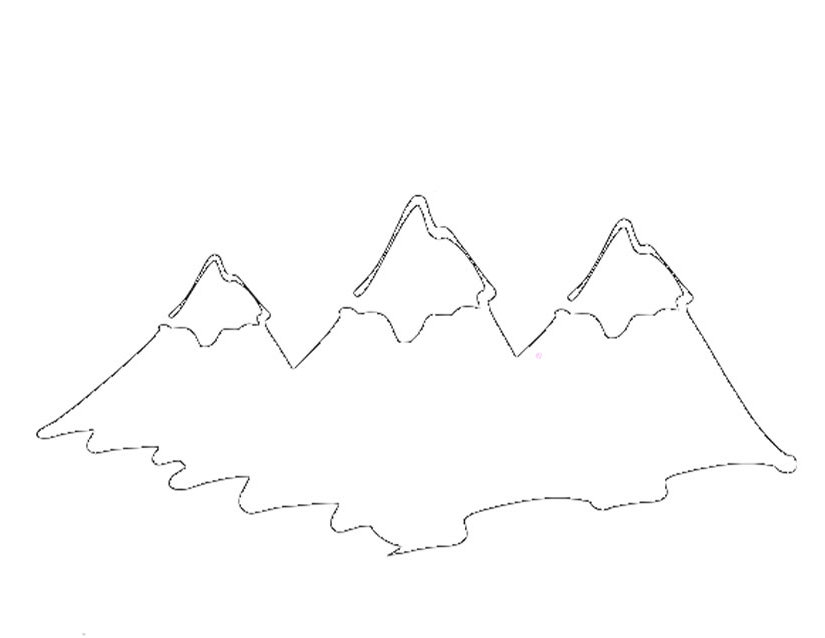ぬりえページ: 山 (自然) #156484 - 無料の印刷可能なぬりえページ