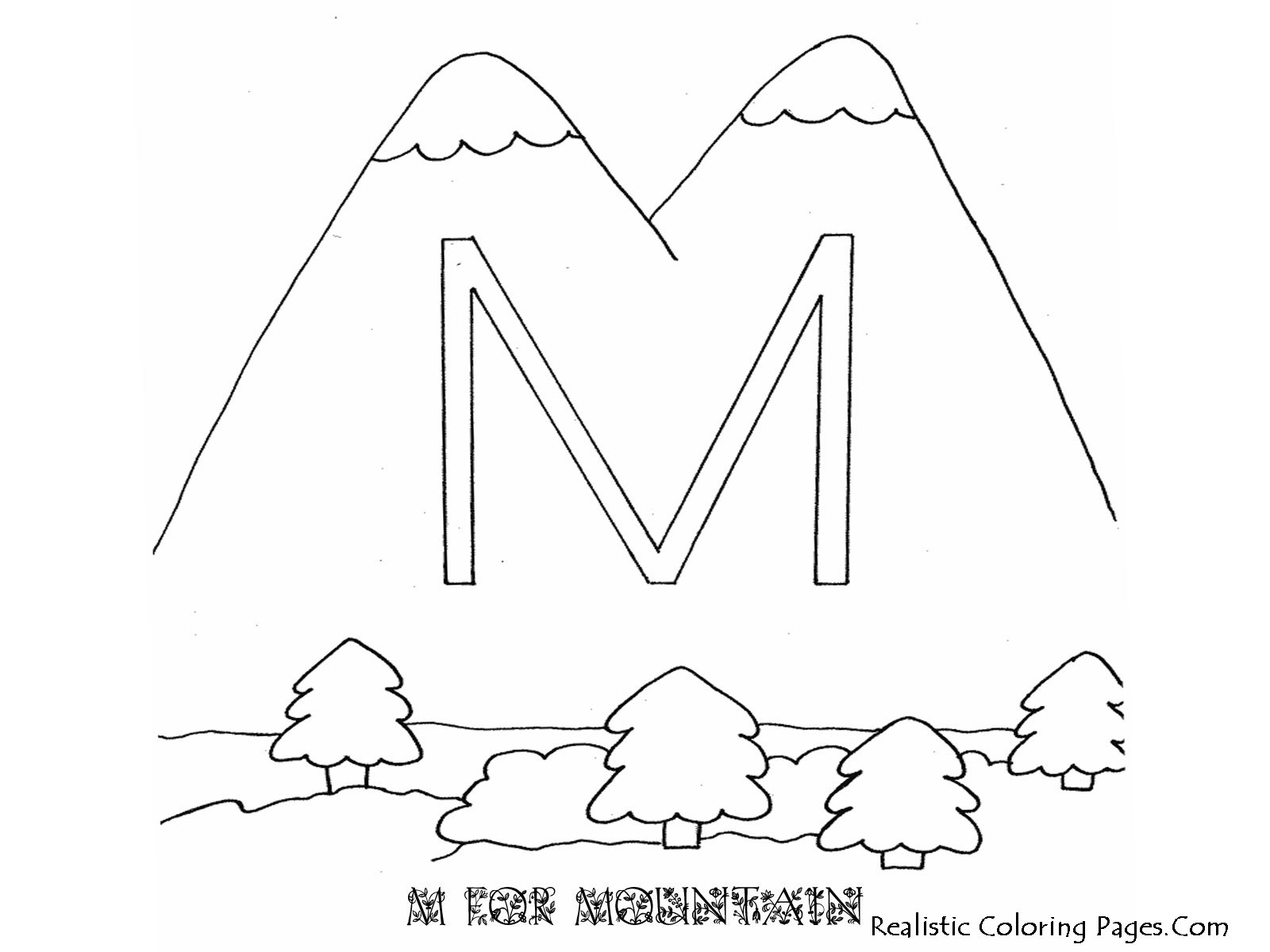 ぬりえページ: 山 (自然) #156577 - 無料の印刷可能なぬりえページ