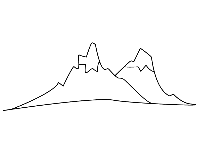 ぬりえページ: 山 (自然) #156671 - 無料の印刷可能なぬりえページ