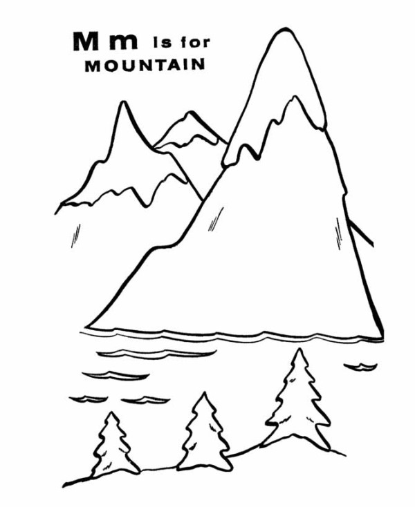 ぬりえページ: 山 (自然) #156689 - 無料の印刷可能なぬりえページ