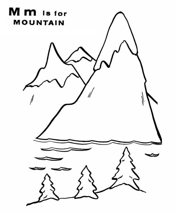 ぬりえページ: 山 (自然) #156733 - 無料の印刷可能なぬりえページ
