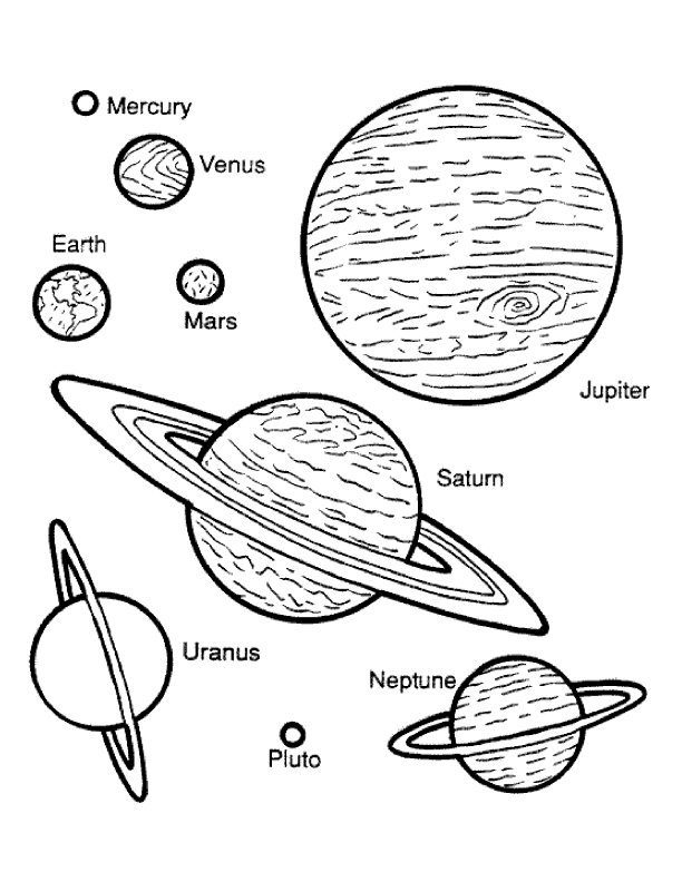 ぬりえページ: 惑星 (自然) #157602 - 無料の印刷可能なぬりえページ
