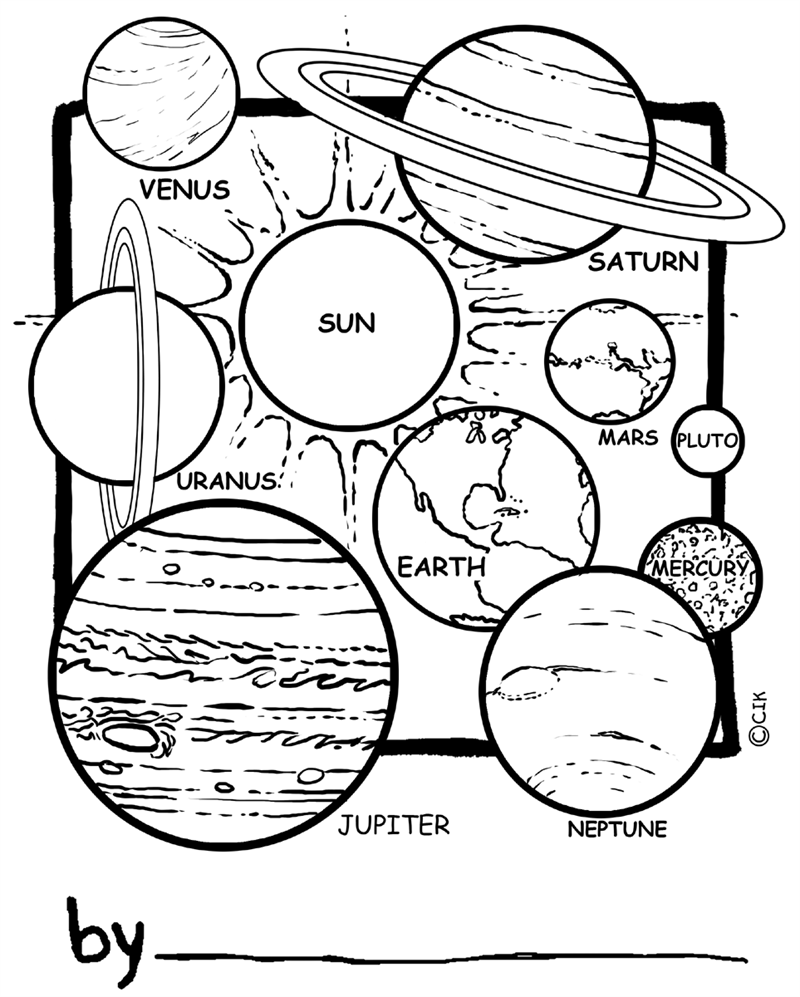 ぬりえページ: 惑星 (自然) #157608 - 無料の印刷可能なぬりえページ