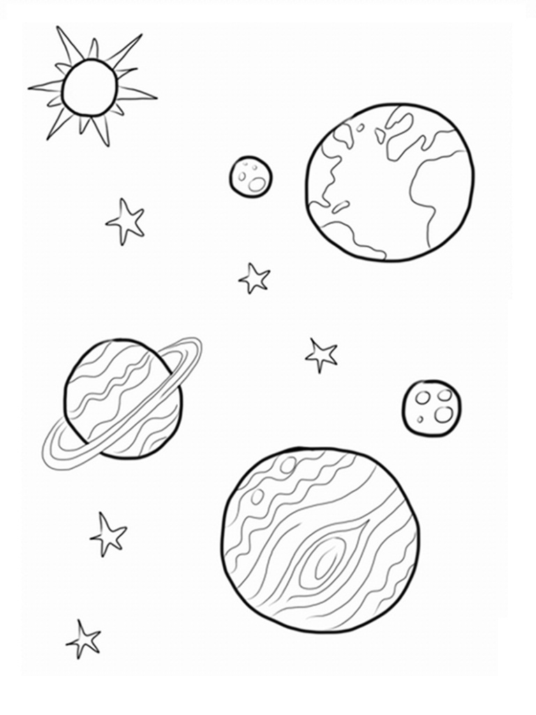 ぬりえページ: 惑星 (自然) #157640 - 無料の印刷可能なぬりえページ